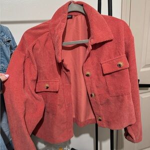 Women's Red Corduroy Jacket
